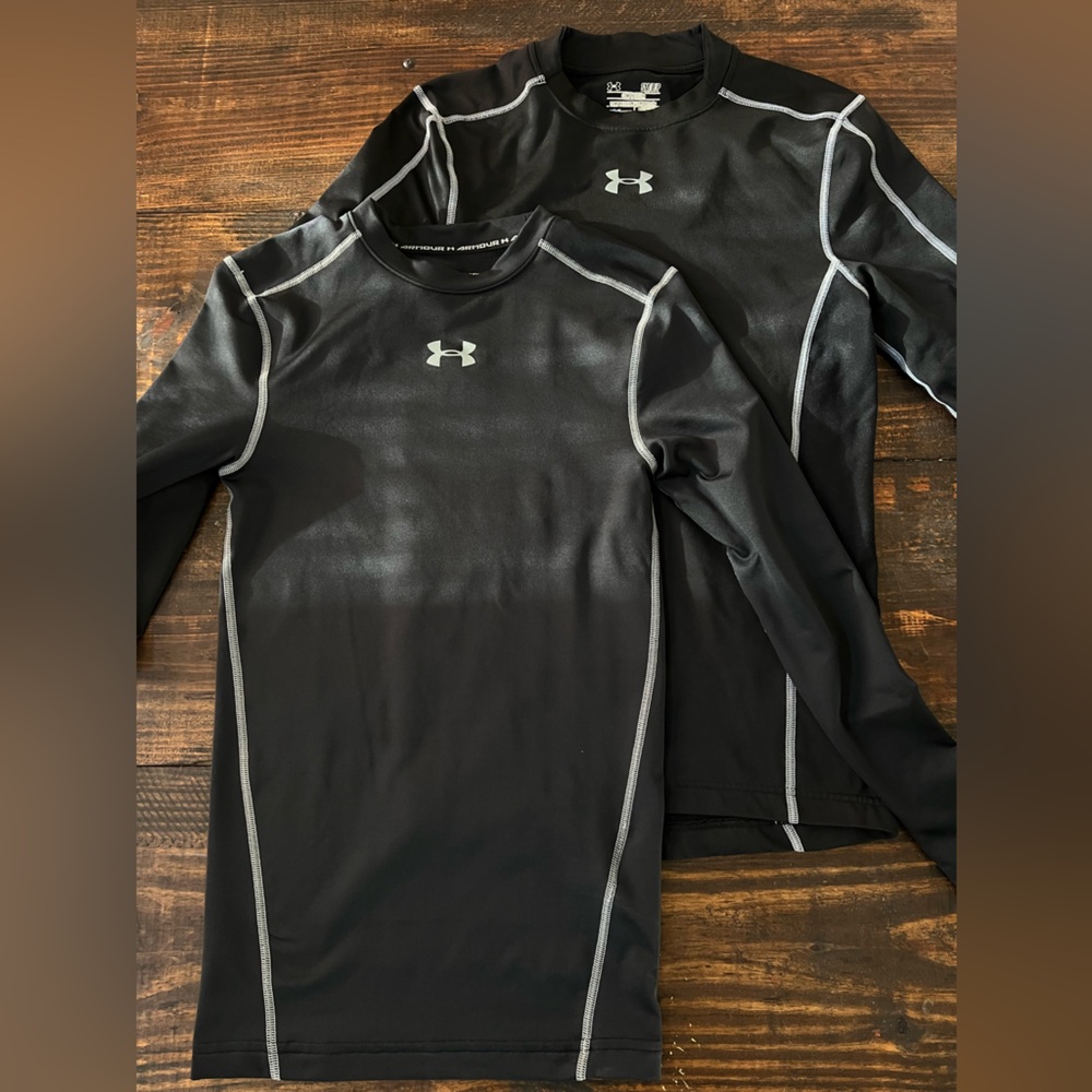 2 Under Armour Compression Shirts Cold Gear Small